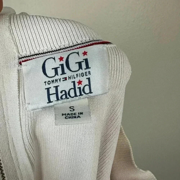 Tommy Hilfiger X Gigi Hadid High Neck Knit Mini Dress Red White Blue Small - Picture 10 of 11